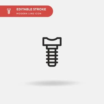 Implants Simple vector icon. Illustration symbol design template for web mobi Stock Illustration