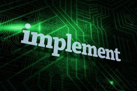 Implement against green and black circuit board イラスト素材