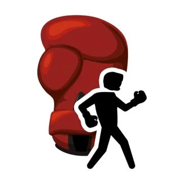 Implement of Boxing sport design Illustrazione stock