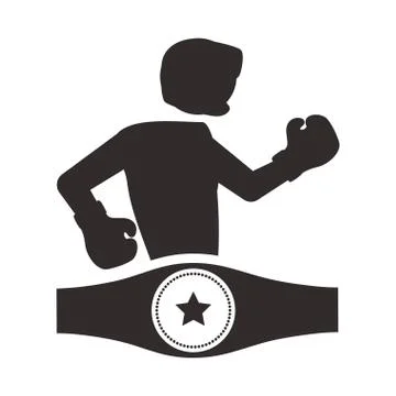 Implement of Boxing sport design Illustrazione stock