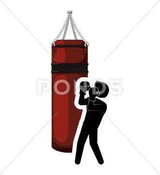 Implement of Boxing sport design Stock Illustration