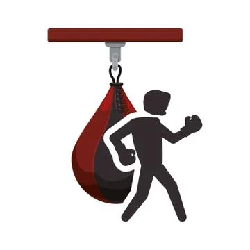 Implement of Boxing sport design Illustrazione stock