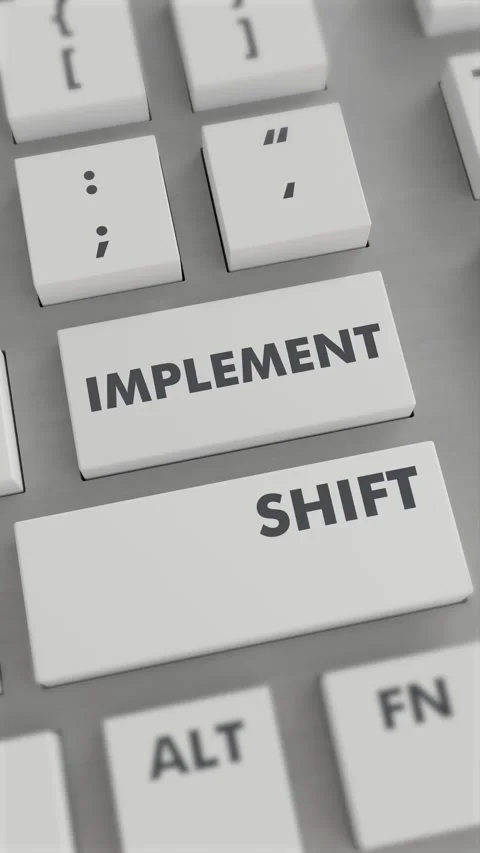 IMPLEMENT BUTTON PRESSING ON KEYBOARD Vertical Video Stock Footage 302440209