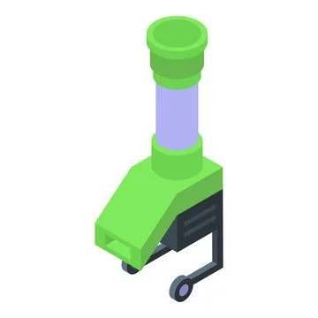 Implement garden shredder icon isometric vector. Agriculture tool Stock Illustration
