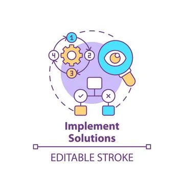 Implement solutions concept icon Stockillustratie