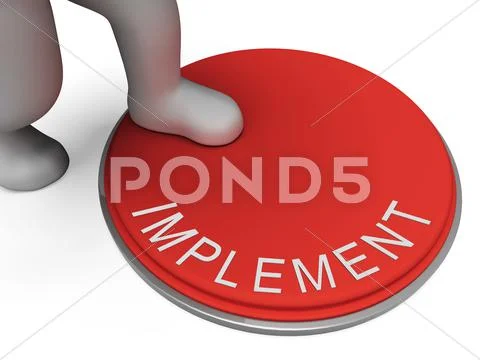Implement switch represents doing implementation and implementing Stock Illustration