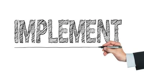 Implement written by hand Foto stock