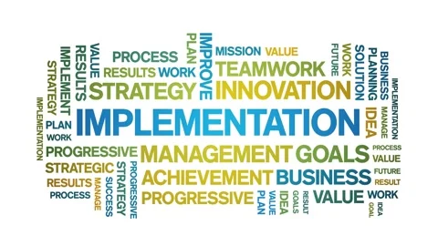 Implementation animated word cloud,animation kinetic typography seamless loop. Stock Footage 170405330