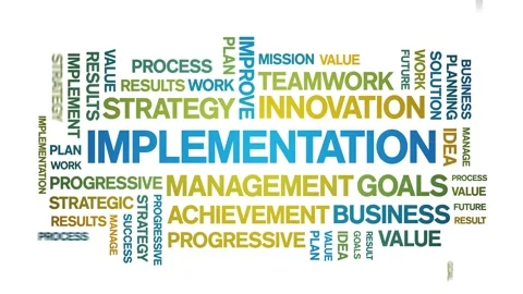 Implementation animated word cloud,animation kinetic typography seamless loop. Stock Footage 170405577