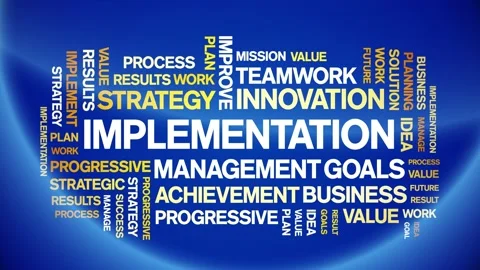 Implementation animated word cloud,animation kinetic typography seamless loop. Stock Footage 170421099