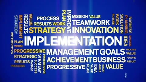 Implementation animated word cloud,animation kinetic typography seamless loop. Stock Footage 170423251