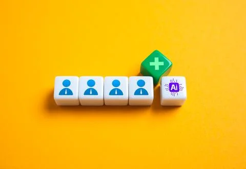 Implementation of artificial intelligence and neural networks in business a.. Stockfoto's