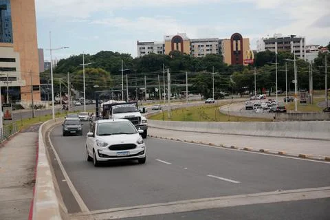 Implementation of the brt system in salvador Stock Photos
