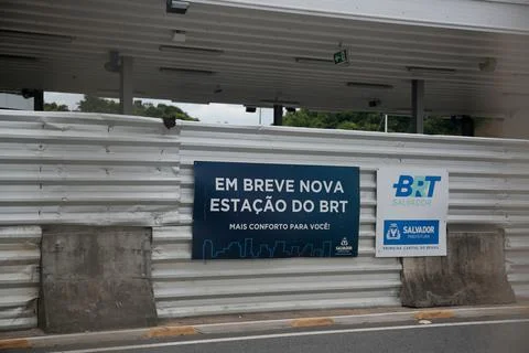 Implementation of the brt system in salvador Stock Photos