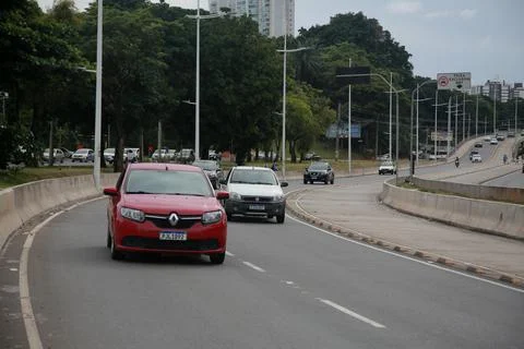 Implementation of the brt system in salvador Stock Photos