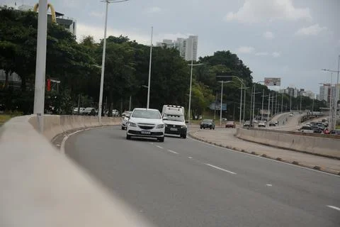 Implementation of the brt system in salvador Stock Photos