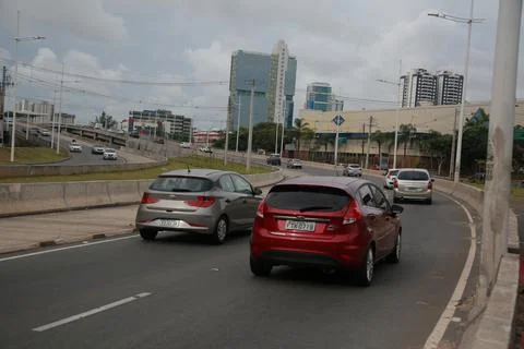 Implementation of the brt system in salvador Stock Photos
