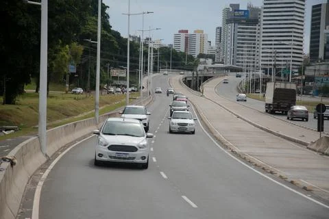 Implementation of the brt system in salvador Stock Photos