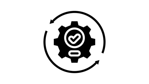 Implementation business process glyph icon animation Stock Footage 326147688