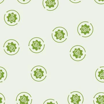 Implementation business process glyph seamless pattern Illustrazione stock