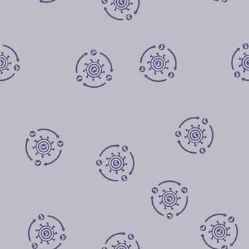 Implementation business process glyph vector seamless pattern 스톡 일러스트