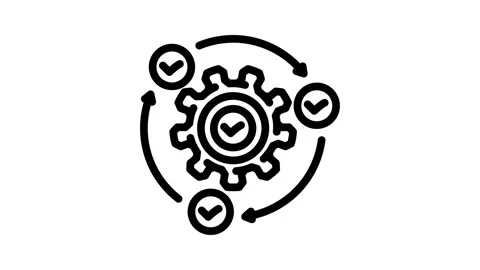 Implementation business process line icon animation Stock Footage 326754904