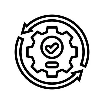 Implementation business process line icon vector illustration イラスト素材