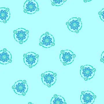 Implementation business process vector seamless pattern イラスト素材
