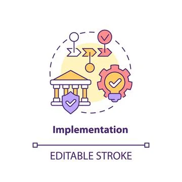 Implementation concept icon 库存插图