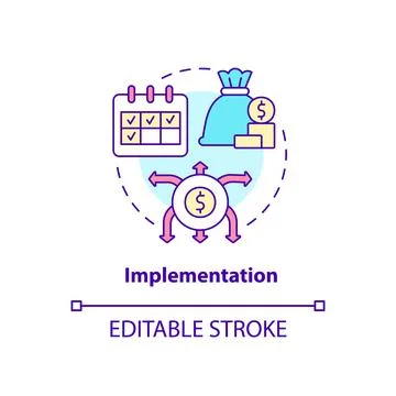 Implementation concept icon Stock Illustration