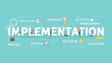 Implementation concept illustration. 스톡 일러스트