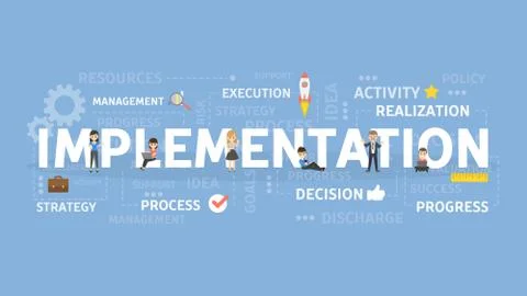 Implementation concept illustration. イラスト素材