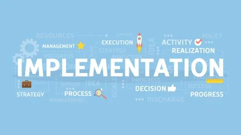Implementation concept illustration. 스톡 일러스트