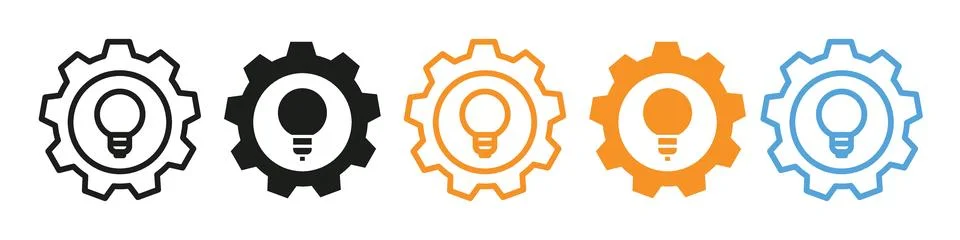 Implementation icon mark in filled style Stock Illustration
