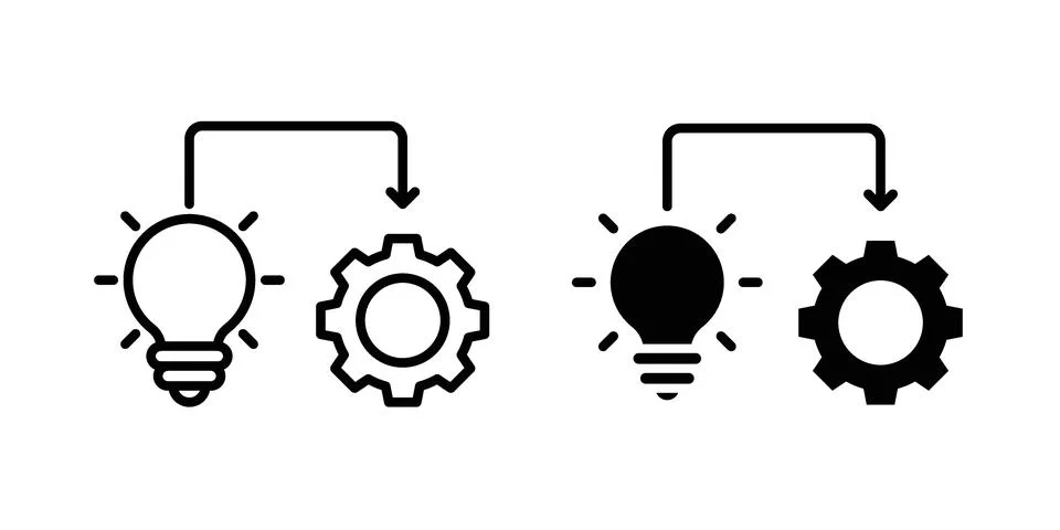 Implementation icon for web projects Stock Illustration
