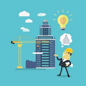 Implementation Ideas Architect 스톡 일러스트