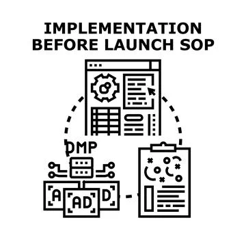 Implementation before launch sop concept vector illustration Stock Illustration