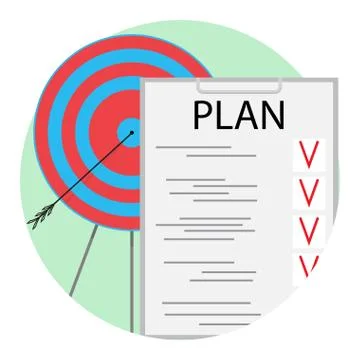 Implementation of plan icon vector 스톡 일러스트