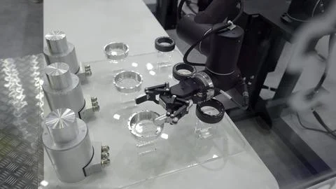 The Implementation of Robotic Automation Technologies in Various Industrial Foto stock