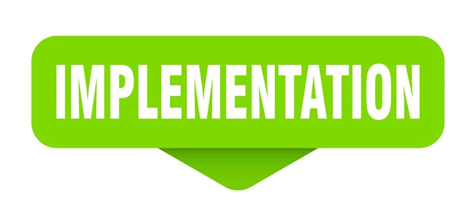 Implementation sticker. implementation sign on transparent background Stock Illustration