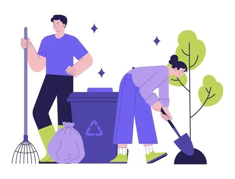 Implementation of sustainable practises in HR manager work. Promotion Stock Illustration