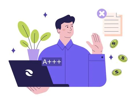 Implementation of sustainable practises in HR work. Promotion Stock Illustration