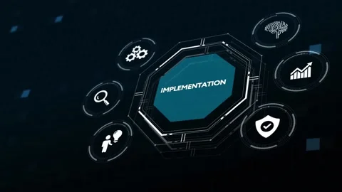 IMPLEMENTATION, web technology concept.  Business, Technology, Internet and n Stock Footage 163190215