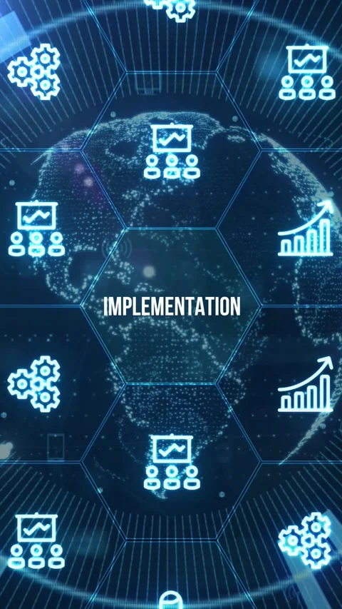 IMPLEMENTATION, web technology concept. Business, Technology, Internet and .. Stock Footage 280964506
