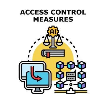 Implementing access control measures for data protection and security イラスト素材