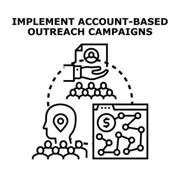 Implementing account based marketing strategies and outreach campaigns イラスト素材