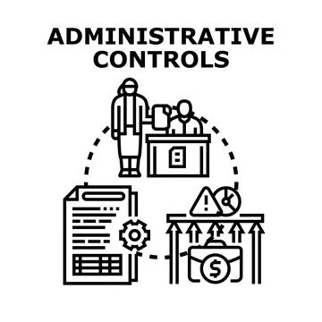 Implementing administrative controls managing business processes and risks Stock Illustration