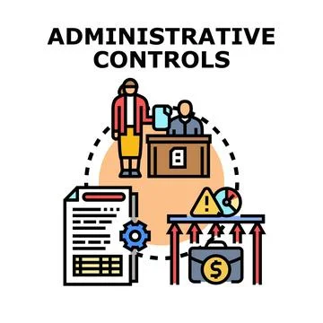 Implementing administrative controls managing business processes and risks 스톡 일러스트