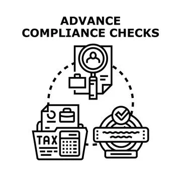 Implementing advance compliance checks for business regulation Stockillustratie