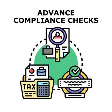 Implementing advance compliance checks for business regulation Stock Illustration